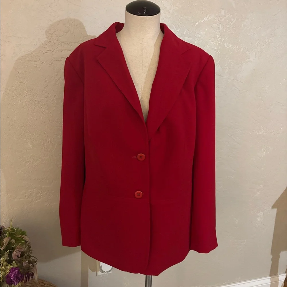 Liz Claiborne Emma James Red Women's Blazer Jacket sz 18W
